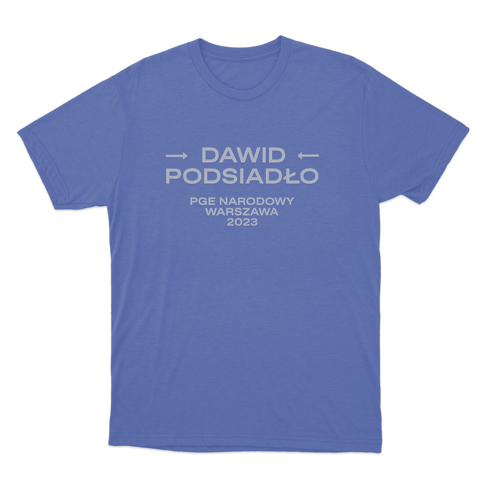 Dawid Podsiadło Warszawa 2023 Unisex T Shirt Blue Dawid Podsiadlo Warszawa 2023 Unisex T Shirt Blue