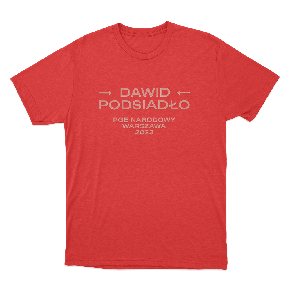 Dawid Podsiadło Warszawa 2023 Unisex T Shirt Red Dawid Podsiadlo Warszawa 2023 Unisex T Shirt Red